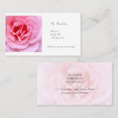 Hübsch rosa Rosa Visitenkarte (Vorne/Hinten)