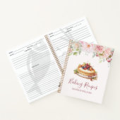 Hübsch rosa Rose Blume Blumengebäck Rezept Notizblock (Innenseite)