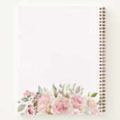 Hübsch rosa Rose Blume Blumengebäck Rezept Notizblock (Rückseite)