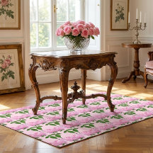 Hübsch Rosa-Rose-Flora-Girls-Zimmer-Rug