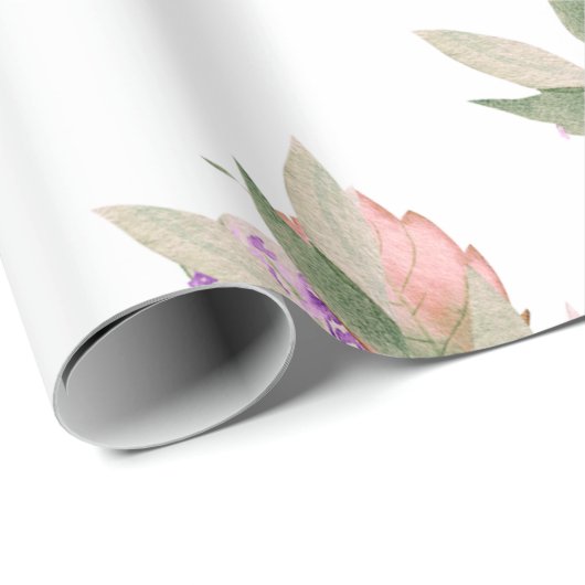 Hübsch Rosa Rose Geschenkpapier (Rolleneckpunkt)