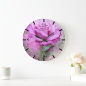 Hübsch rosa Rose große Uhr (Zuhause)