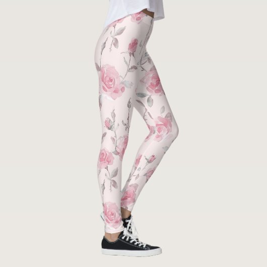 Hübsch Rosa Rose Leggings (Rechts)