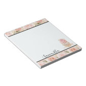 Hübsch-Rosa-Rose-Macaros Notizblock (angewinkelt)