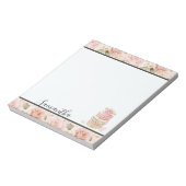 Hübsch-Rosa-Rose-Macaros Notizblock (Rotiert)