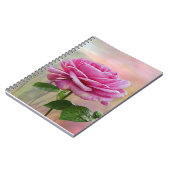 Hübsch Rosa Rose Notizblock (Linke Seite)