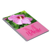 Hübsch rosa Rose of Sharon Foto Monogram Notebook Notizblock (Rechte Seite)