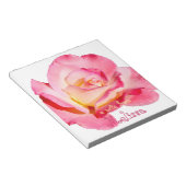 Hübsch Rosa Rose Personalisiert Notizblock (angewinkelt)