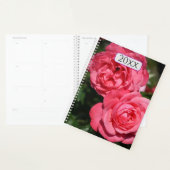 Hübsch rosa Rosen Bläsernte Jahr Monat Planer (Anzeige)