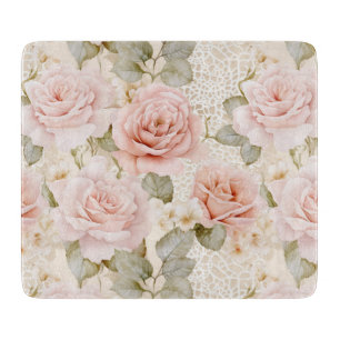 Hübsch Rosa Rosen Brautparty Schneidebrett