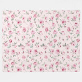Hübsch rosa Rosen Fleecedecke (Vorderseite (Horizontal))