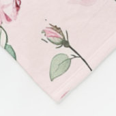 Hübsch rosa Rosen Fleecedecke (Ecke)