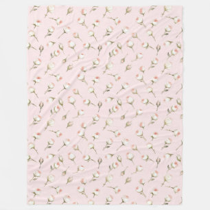 Hübsch rosa Rosen Fleecedecke