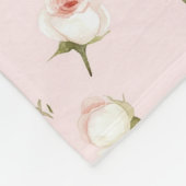 Hübsch rosa Rosen Fleecedecke (Ecke)