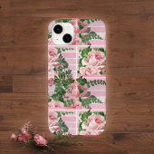 Hübsch rosa Rosen in rosafarbenem Farbmuster Case-Mate iPhone Hülle