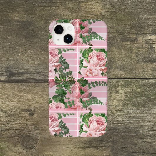 Hübsch rosa Rosen in rosafarbenem Farbmuster Case-Mate iPhone Hülle
