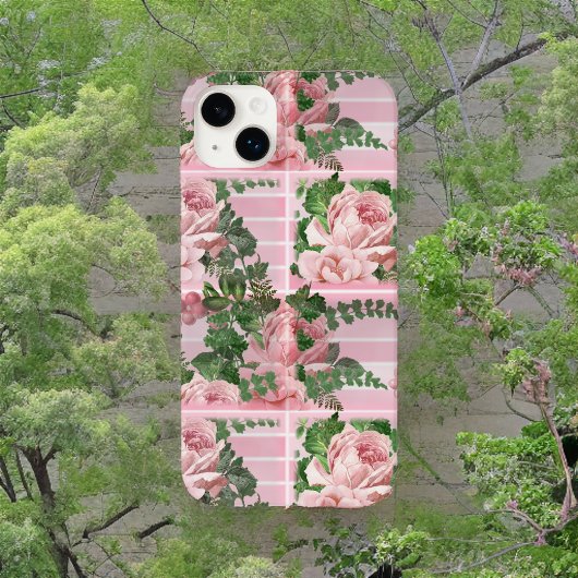 Hübsch rosa Rosen in rosafarbenem Farbmuster Case-Mate iPhone Hülle
