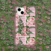 Hübsch rosa Rosen in rosafarbenem Farbmuster Case-Mate iPhone Hülle