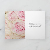 Hübsch rosa Rosen Karte (Innenseite)