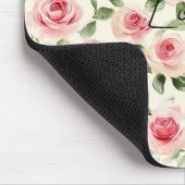 Hübsch rosa Rosen Mousepad (Ecke)