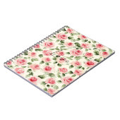 Hübsch rosa Rosen Notizblock (Linke Seite)