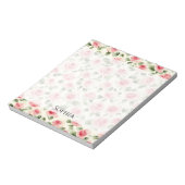 Hübsch rosa Rosen Notizblock (Rotiert)