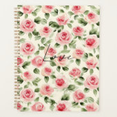 Hübsch rosa Rosen Planer (Vorderseite)
