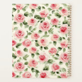 Hübsch rosa Rosen Planer (Rückseite)
