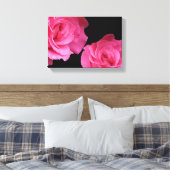 Hübsch rosa Rosen, schlicht, modern und blumenreic Leinwanddruck (Insitu (Schlafzimmer))