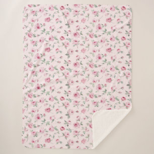 Hübsch rosa Rosen Sherpadecke
