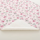 Hübsch rosa Rosen Sherpadecke (3/4)
