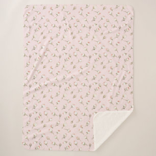 Hübsch rosa Rosen Sherpadecke