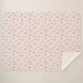 Hübsch rosa Rosen Sherpadecke (Vorderseite (Horizontal))