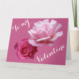 Hübsch rosa Rosen Valentine Liebe schön blumenreic Karte