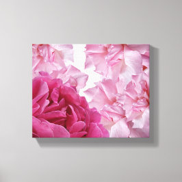 Hübsch rosa Rosenblütenblätter abstrakte blühende  Leinwanddruck
