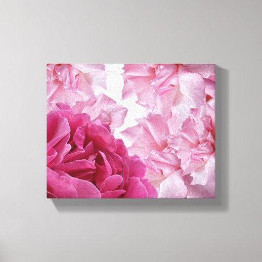 Hübsch rosa Rosenblütenblätter abstrakte blühende Leinwanddruck (Vorderseite)