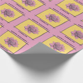 Hübsch rosa Rosendoodle, dein Name, Geburtstag Geschenkpapier (Ecke)