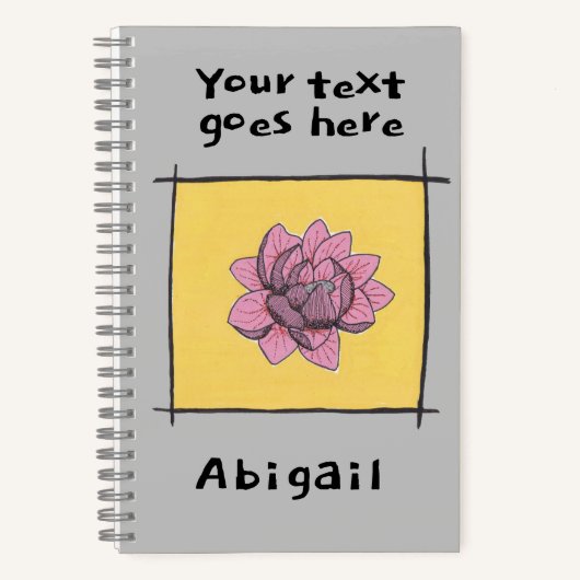 Hübsch rosa Rosendoodle, Ihr Titel und Ihr Name Notizblock (Vorderseite)