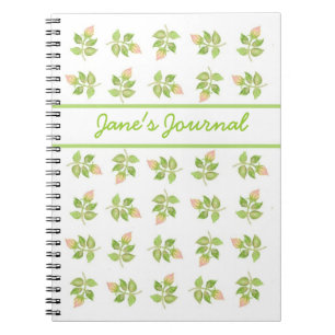 Hübsch-Rosa-Rosenknospe-SpiralNotebook Notizblock