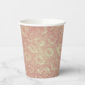 Hübsch rosa Rosenmuster Papier-Cup Pappbecher (Links)