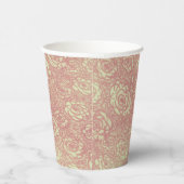 Hübsch rosa Rosenmuster Papier-Cup Pappbecher (Rechts)