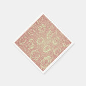 Hübsch rosa Rosenmuster Serviette (Ecke)