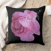 Hübsch rosa Rosenname Rosie individuell anpassbare Kissen (Decke)