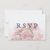 Hübsch rosa Roses Bouquet RSVP-Karte RSVP Karte (Vorderseite)