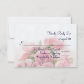 Hübsch rosa Roses Bouquet RSVP-Karte RSVP Karte (Rückseite)