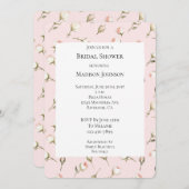 Hübsch rosa Roses Brautparty Einladung (Vorne/Hinten)