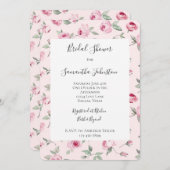 Hübsch Rosa Roses Brautparty Einladung (Vorne/Hinten)