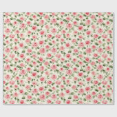 Hübsch Rosa Roses Brautparty Geschenkpapier (Flach)