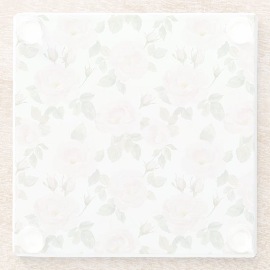 Hübsch rosa Roses Brautparty Glasuntersetzer (Rückseite)