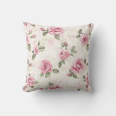 Hübsch Rosa Roses Brautparty Kissen (Vorderseite)